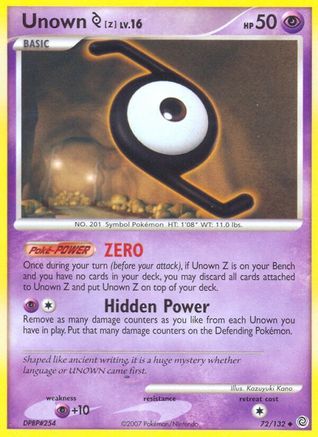 Unown [Z] (072/132) - SW  - Uncommon