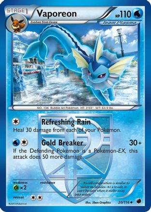 Vaporeon (Team Plasma) (020/116) - PF  - Uncommon
