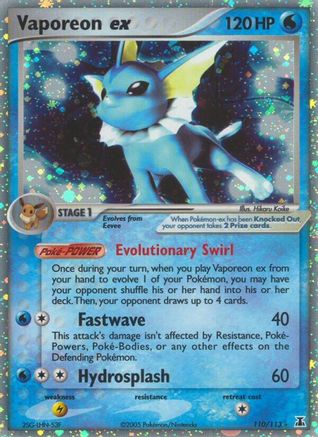 Vaporeon ex (110) - DS  - Ultra Rare - Holofoil