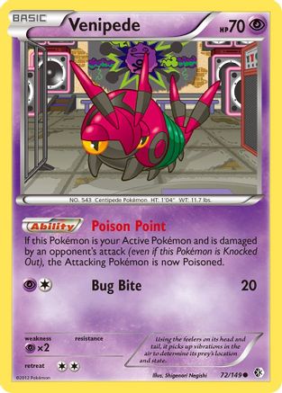Venipede (072) - BC  - Common - Reverse Holofoil