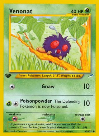 Venonat (090/105) - ND  - Common - 1st Edition