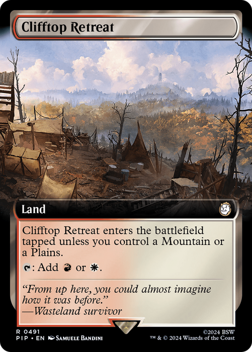 Clifftop Retreat (PIP-491) - rare: (Extended Art) - Foil