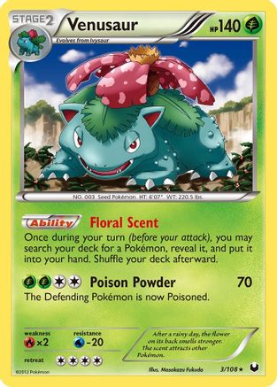 Venusaur (003/108) - DE  - Holo Rare - Reverse Holofoil