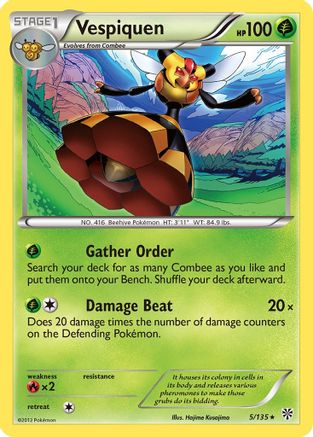 Vespiquen (005) - PS  - Rare - Reverse Holofoil