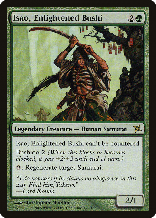Isao, Enlightened Bushi (BOK-129) - rare - Foil