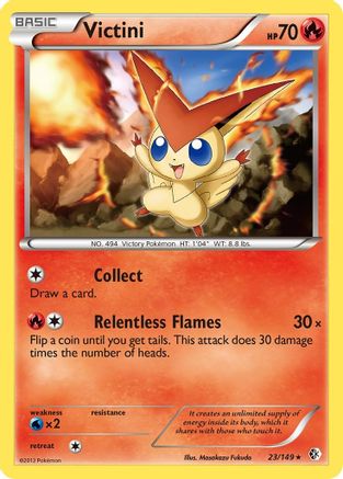 Victini (023) - BC  - Rare - Reverse Holofoil