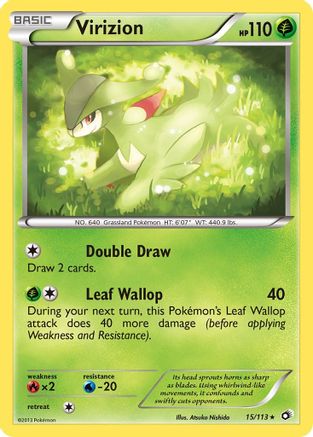 Virizion (015/113) - LT  - Holo Rare - Reverse Holofoil