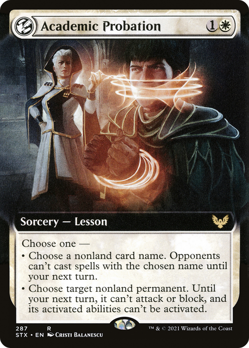 Academic Probation (STX-287) - rare: (Extended Art, lesson) - Foil