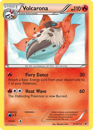 Volcarona (021) - NV  - Rare - Reverse Holofoil