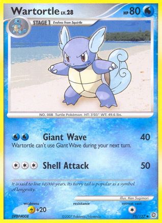 Wartortle (075) - SW  - Uncommon - Reverse Holofoil