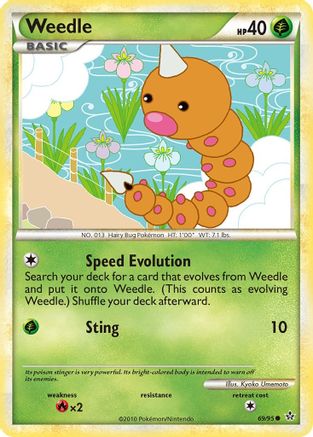 Weedle (069) - U  - Common - Reverse Holofoil
