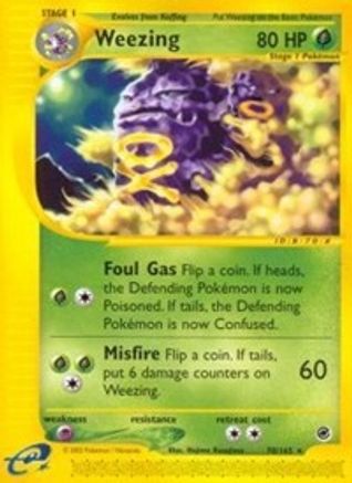 Weezing (70) (070/165) - E  - Rare - Reverse Holofoil