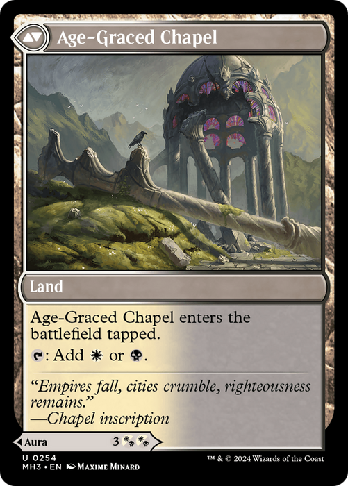 Glasswing Grace // Age-Graced Chapel (MH3-254) - uncommon - Foil