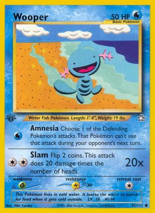 Wooper (082/111) - NG  - Common - 1st Edition
