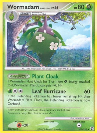 Wormadam Plant Cloak (041) - SW  - Rare - Reverse Holofoil