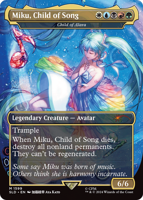 Child of Alara (SLD-1599) - mythic / Miku, Child of Song (Borderless)