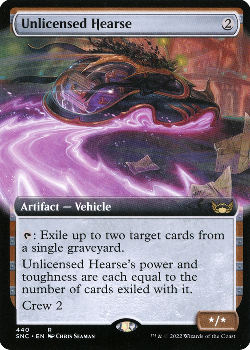 Unlicensed Hearse (SNC-440) - rare: (Extended Art) - Foil
