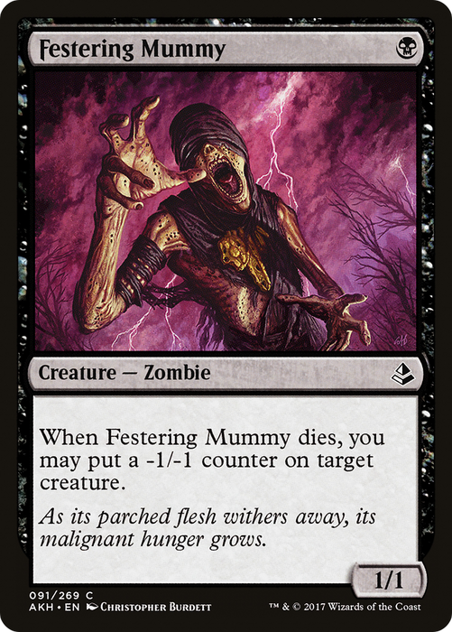 Festering Mummy (AKH-091) - common - Foil