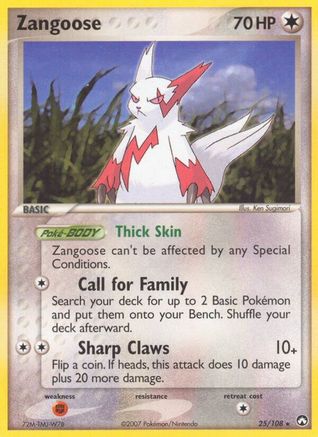Zangoose (025/108) - PK  - Rare - Reverse Holofoil