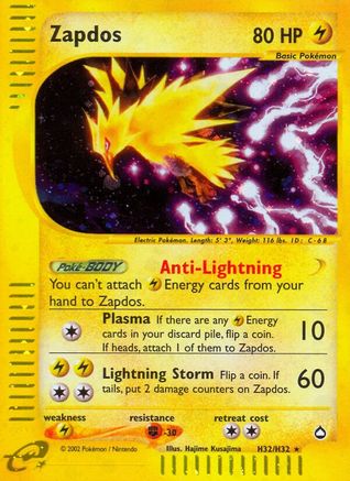 Zapdos (H32) (H32) - A  - Holo Rare - Holofoil