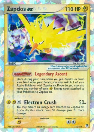 Zapdos ex (116) - FL  - Secret Rare