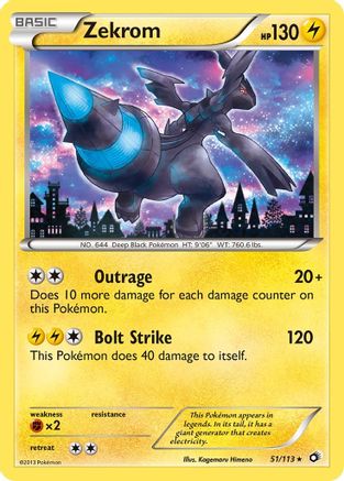 Zekrom (051/113) - LT  - Holo Rare - Holofoil