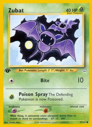 Zubat (059/64) - NR  - Common - 1st Edition