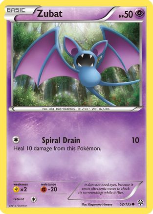 Zubat (52) (052) - PS  - Common - Reverse Holofoil