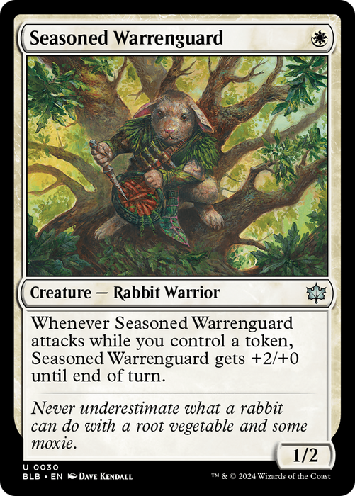 Seasoned Warrenguard (BLB-030) - uncommon - Foil