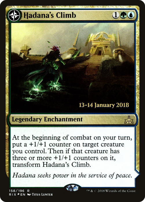 Hadana's Climb // Winged Temple of Orazca (PRE-158S) - rare: (compasslanddfc) - Foil