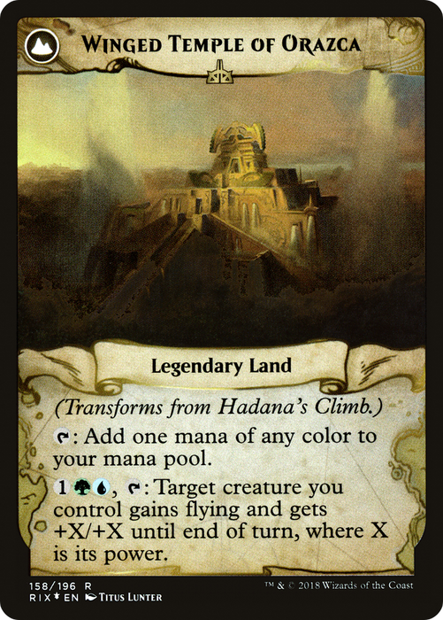 Hadana's Climb // Winged Temple of Orazca (PRE-158S) - rare: (compasslanddfc) - Foil