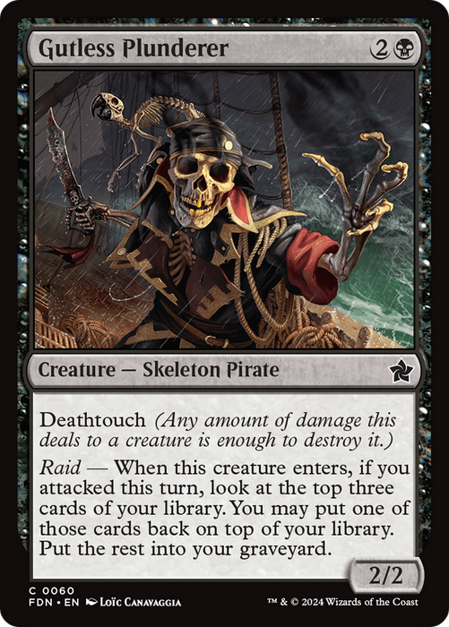 Gutless Plunderer (FDN-060) - common - Foil