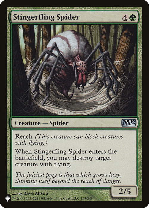 Stingerfling Spider (LIST-M12-197) - uncommon