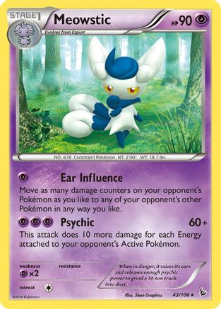 Meowstic (043) - XF  - Rare - Reverse Holofoil