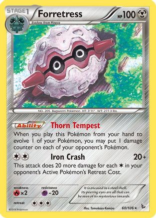 Forretress (060/106) - XF  - Rare - Reverse Holofoil
