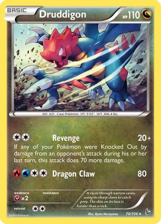 Druddigon (070/106) - XF  - Holo Rare - Holofoil