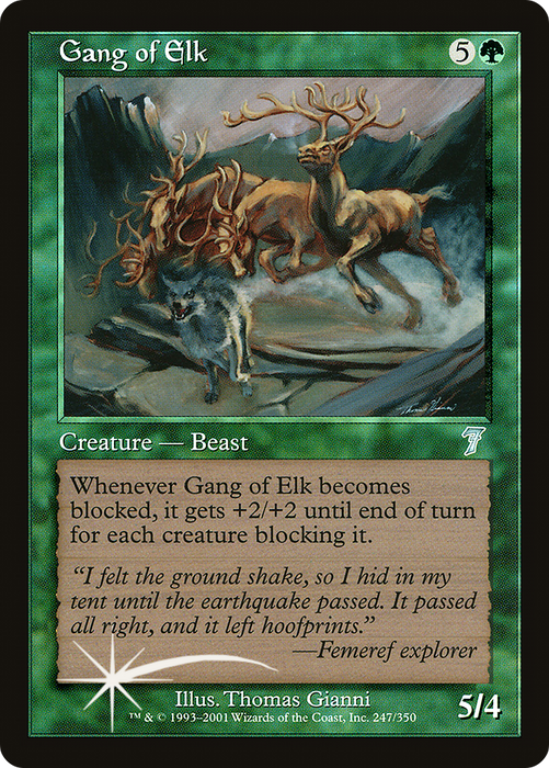 Gang of Elk (7ED-247★) - uncommon - Foil