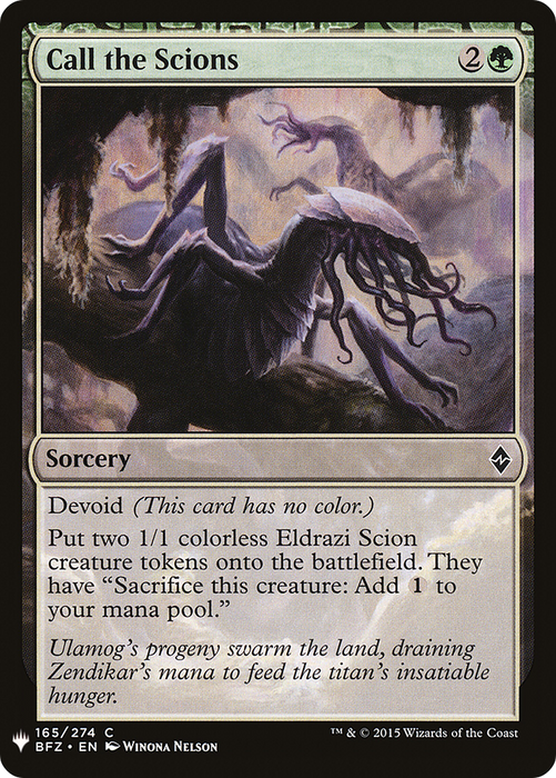 Call the Scions (LIST-BFZ-165) - common: (devoid)