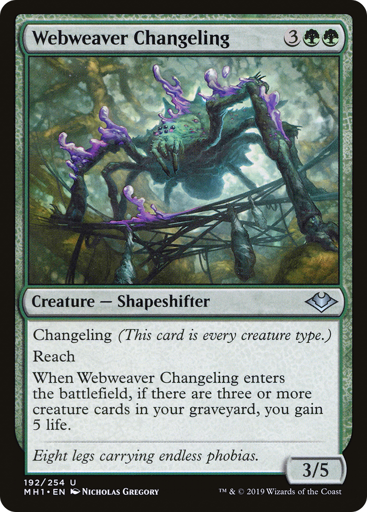 Webweaver Changeling (MH1-192) - uncommon - Foil