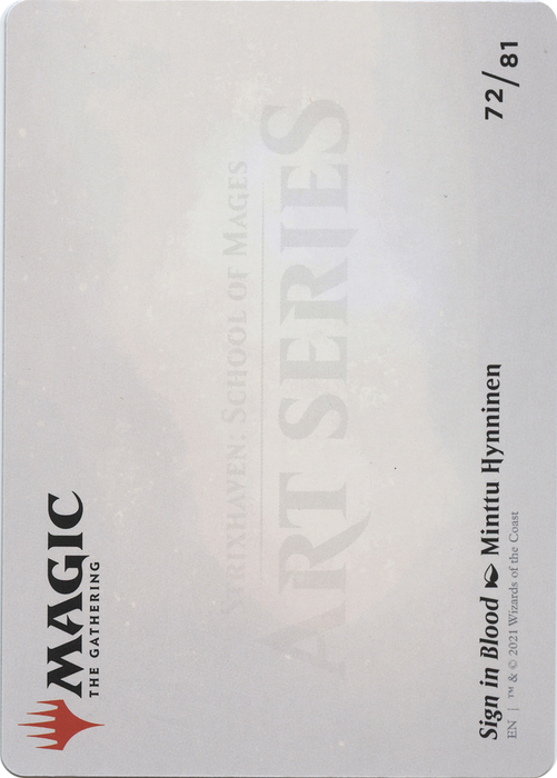 Sign in Blood // Sign in Blood (ASTX-072) - common (Borderless) - Foil