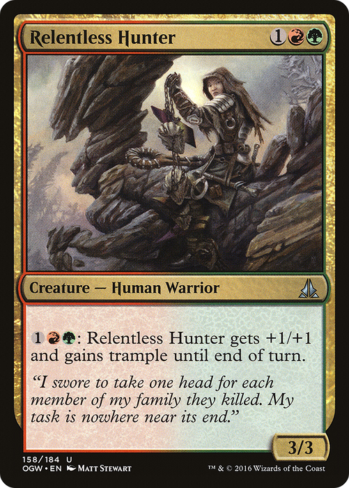 Relentless Hunter (OGW-158) - uncommon - Foil