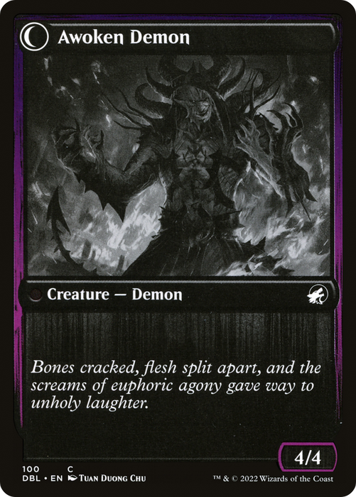 Ecstatic Awakener // Awoken Demon (DBL-100) - common: (Double Faced Transform) - Foil
