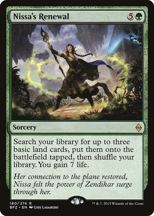Nissa's Renewal (BFZ-180) - rare - Foil