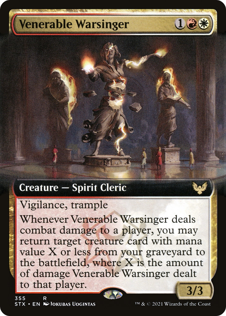 Venerable Warsinger (STX-355) - rare: (Extended Art) - Foil