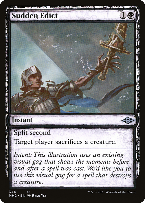 Sudden Edict (MH2-346) - uncommon: (Showcase) - Foil