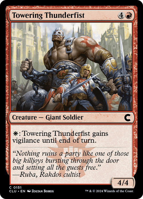Towering Thunderfist (CLU-151) - common