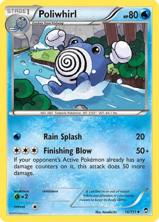 Poliwhirl (016/111) - XFF  - Uncommon - Reverse Holofoil