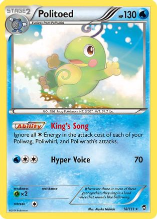 Politoed (018/111) - XFF  - Rare - Reverse Holofoil