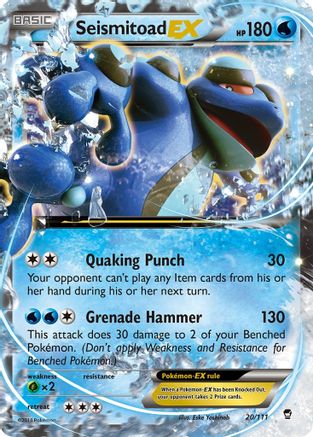 Seismitoad EX (020/111) - XFF  - Ultra Rare - Holofoil