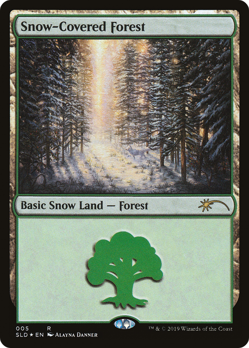 Snow-Covered Forest (SLD-005) - rare - Foil